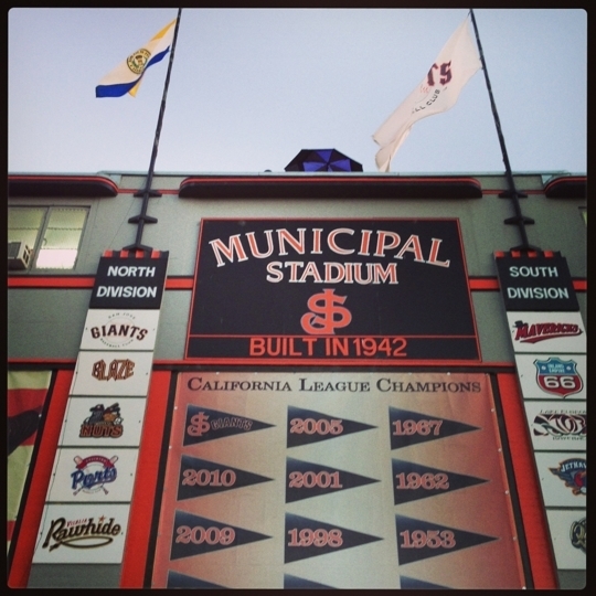 Gigante - The Mascot for the San Jose Giants; Municipal Stadium