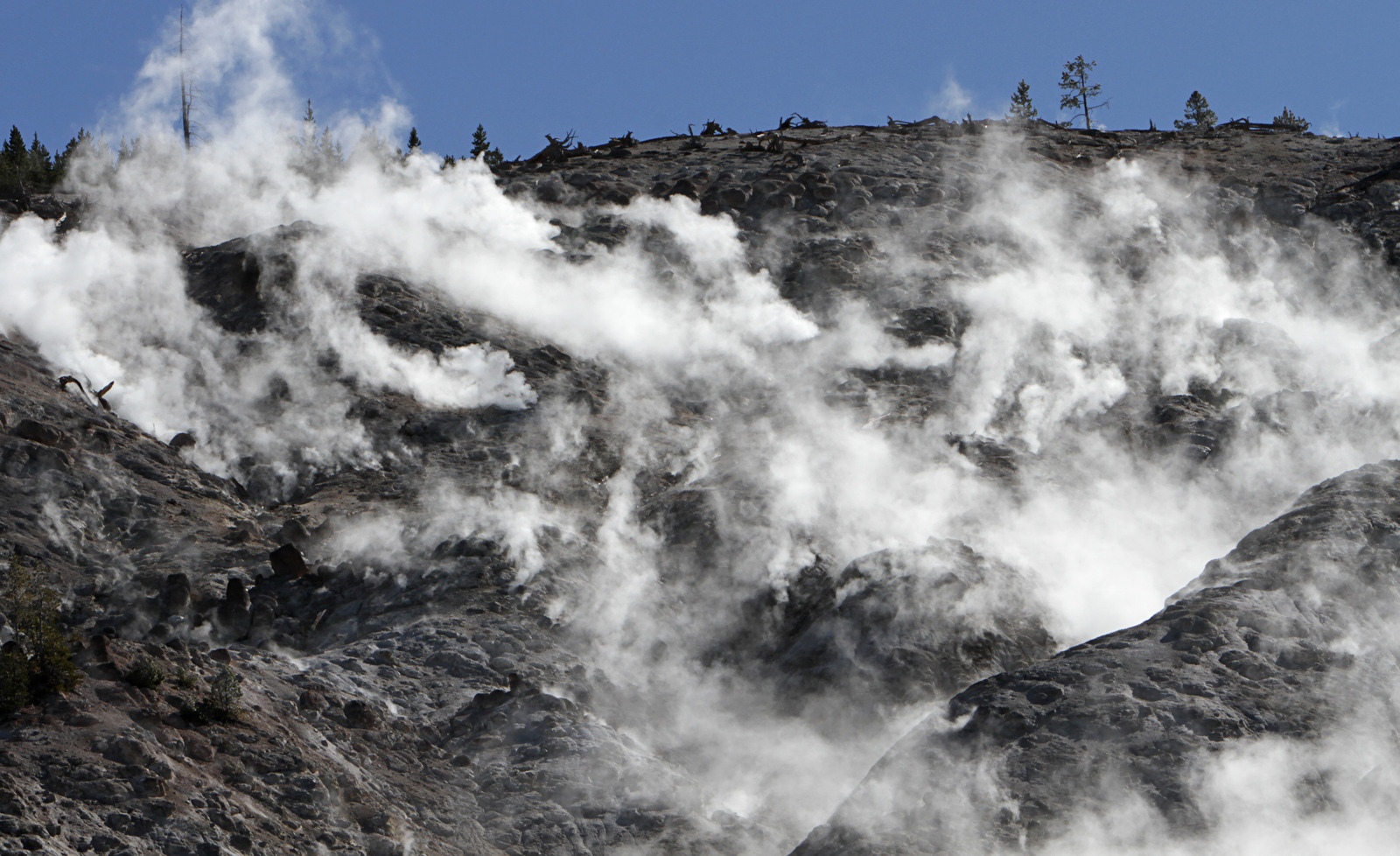 Roaring Mountain In Yellowstone National Park Wyoming Kid Friendly Attractions Trekaroo