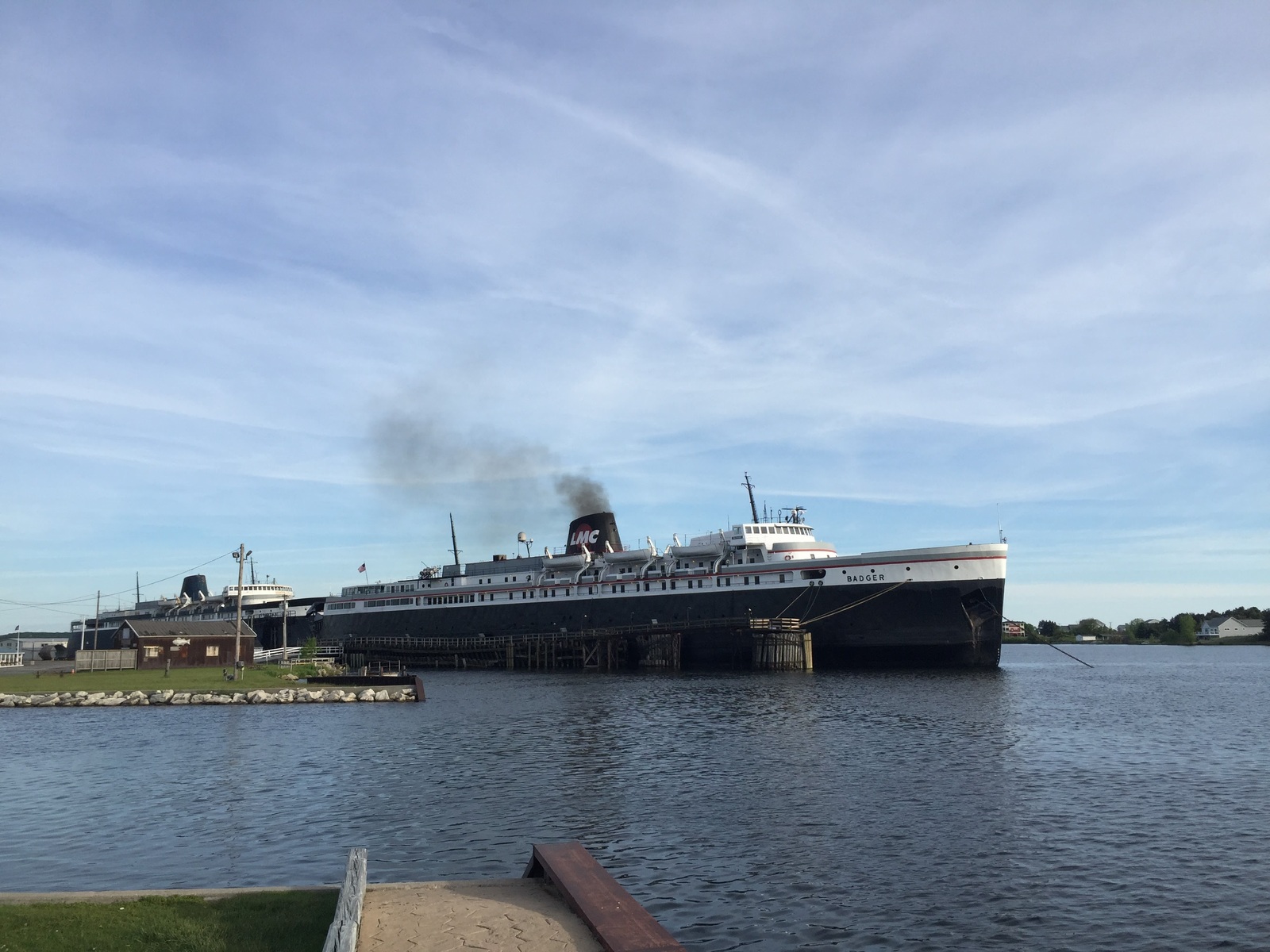 S.S. Badger Lake Michigan Carferry Ludington Terminal in Ludington
