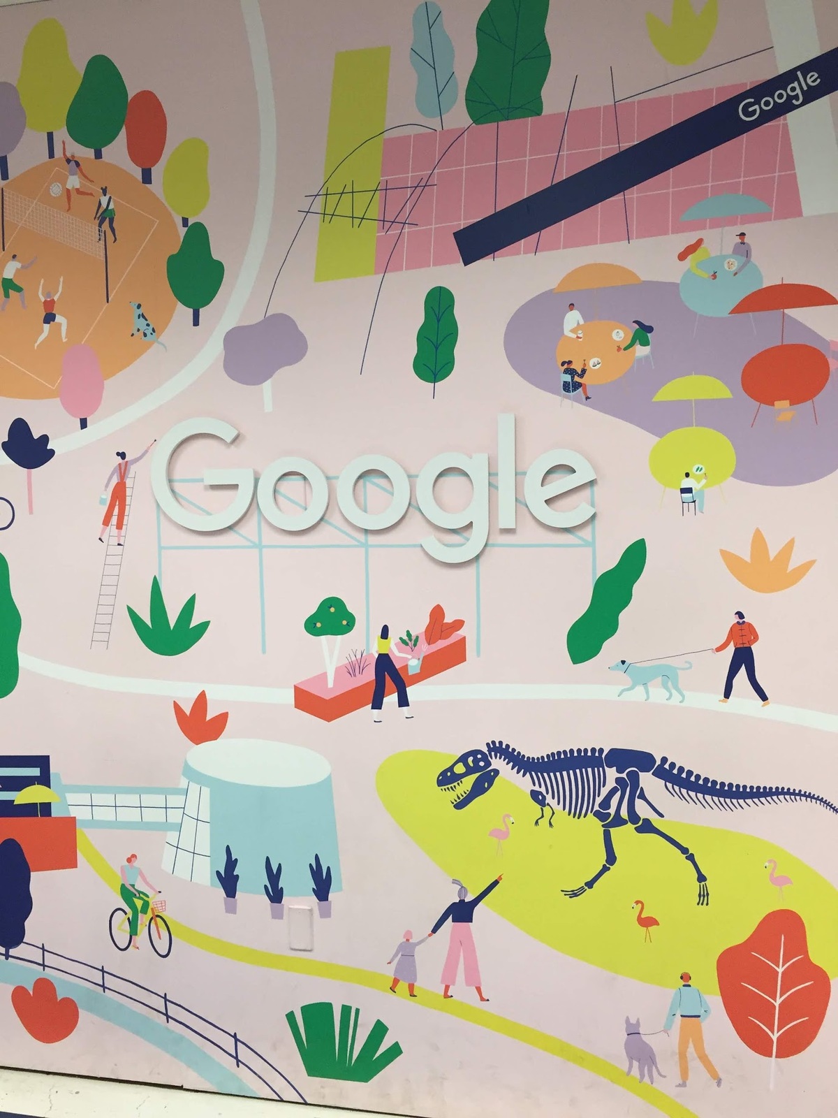 Google merchandise store and android statues park in mountain view
